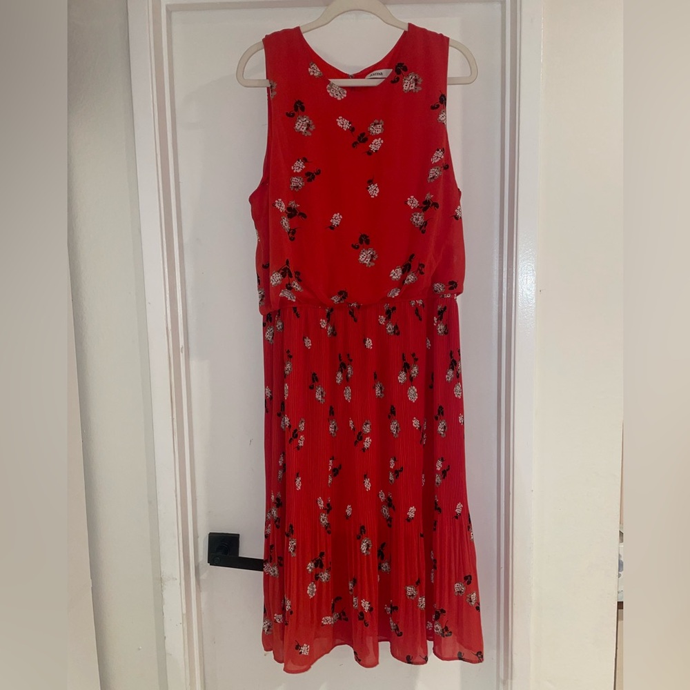 JustFab Vibrant Burnt Orange Dress